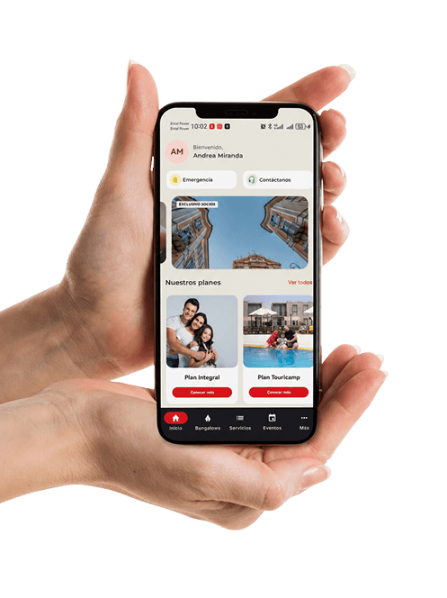App de Touring en un smartphone